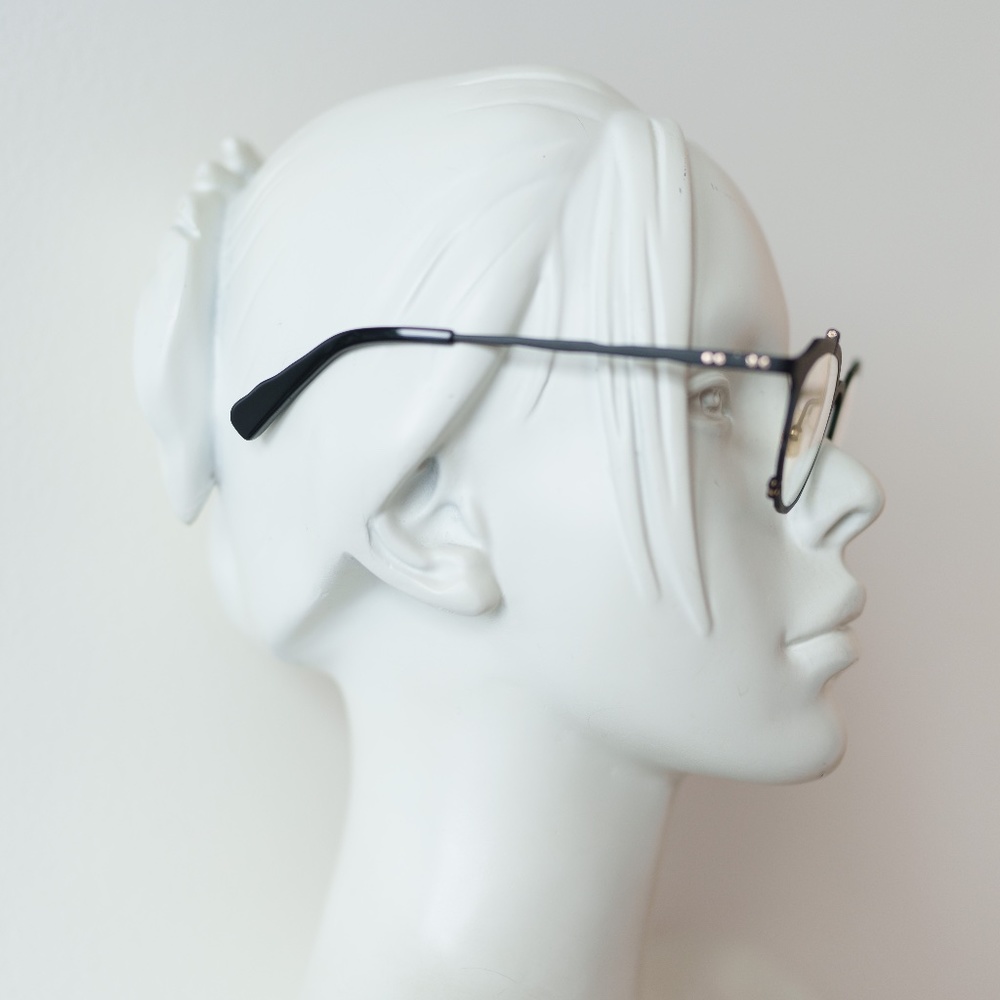 MASAHIROMARUYAMA MM-0049 Broken Round Eyeglasses No.1 Black 47□23 140 Japan - Picture 6 of 11